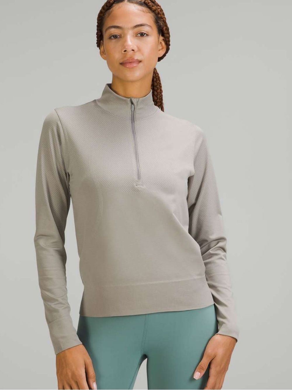 Lululemon Swiftly Relaxed Half Zip in Gull Grey